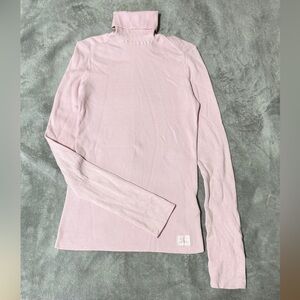 Burberry Light Pink Ribbed Long Sleeve Top